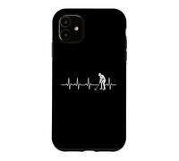 Custodia per iPhone 11 Golfer Heartbeat Line - Golf Lover Golf Player