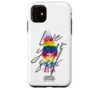 Custodia per iPhone 11 Good Luck Trolls Love Your Self Rainbow