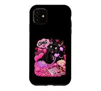 Custodia per iPhone 11 Gossip Cats Purr-ty Y2K - Umorismo rosa
