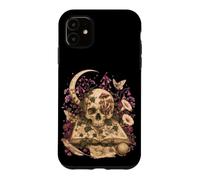 Custodia per iPhone 11 Gothic Botanical Skull Moon Grimoire Dark Academia Book Love