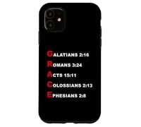 Custodia per iPhone 11 GRACE Acrostic - 5 Christian Faith Bible Verse Scriptures