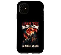 Custodia per iPhone 11 Grafica retrò I Saw The Blood Moon 2026 Howling Wolves
