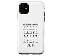 Custodia per iPhone 11 Grafico delle scommesse Aleph per l'apprendimento della lingua yiddish dell'alfabeto ebraico