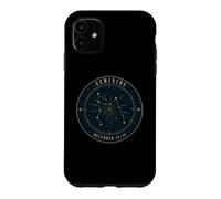 Custodia per iPhone 11 Grafico stellare della costellazione dei Gemelli della pioggia meteorica delle Geminidi