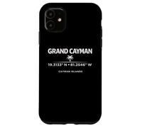Custodia per iPhone 11 Grand Cayman Coordinate Isole Cayman Travel Design