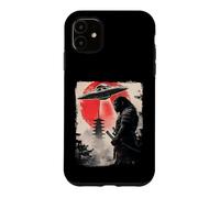 Custodia per iPhone 11 Grande Piede Samurai UFO Giappone