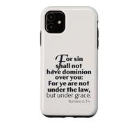 Custodia per iPhone 11 Grazia Design, non sotto legge ma sotto grazia, Romani 6:14 Uomini