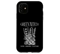 Custodia per iPhone 11 Green Witch Cottagecore Tarocchi Strega Estetica Foresta Strega
