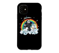 Custodia per iPhone 11 Grim Reaper Riding Unicorn | Aesthetic Pastel Goth Girls