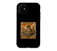 Custodia per iPhone 11 Groovy T Rex nutrire l'anima ramen e scanalatura