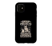 Custodia per iPhone 11 Gruppo Progetti Esperienza Traumatica Umorismo gatto