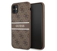 Custodia per iPhone 11 Guess 4G a righe marroni