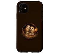 Custodia per iPhone 11 Gufo Uccello Birdwatcher Primavera Uccello Gufetto
