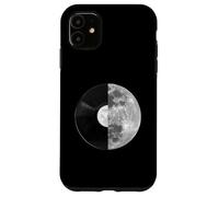 Custodia per iPhone 11 Half Moon Vinyl Record Design - Music Lover Lunar Graphic