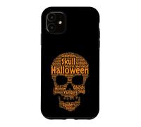 Custodia per iPhone 11 Halloween teschio parola nuvola spettrale mostro vampiro
