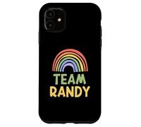 Custodia per iPhone 11 Happy Colorful Team Randy Rainbow Pride Green Yellow