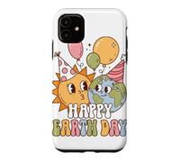 Custodia per iPhone 11 Happy Earth Day Planet Birthday Party Celebration