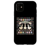 Custodia per iPhone 11 Happy Easter Oche carino primavera Holiday Animal