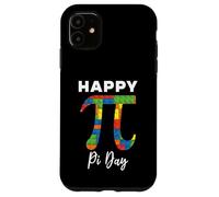 Custodia per iPhone 11 Happy Pi Day Pi Logo Pi Mattoni Pi Blocchi Master Builder