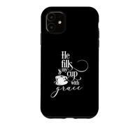 Custodia per iPhone 11 He Fills My Cup With Grace Christian Love Bible Citazione