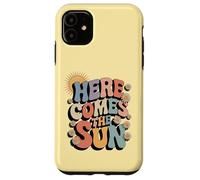 Custodia per iPhone 11 Here Comes The Sun Retro Flower Spring Happy Summer