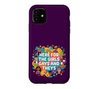 Custodia per iPhone 11 Here for The Girls Gays and Theys Cool LGBTQ