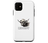 Custodia per iPhone 11 Highland Cow Lover Moody Western Cattle Rancher