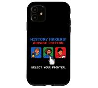 Custodia per iPhone 11 History Makers Arcade Edition Retro Gamer Pixel Art 8-Bit