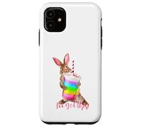 Custodia per iPhone 11 Ho questo simpatico frullato motivazionale a forma di coniglietto arcobaleno
