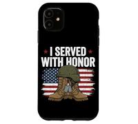 Custodia per iPhone 11 Ho servito con onore Veteran Women Military Pride Patriotic