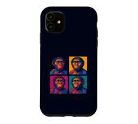 Custodia per iPhone 11 Homo Habilis Pop Art Evoluzione umana precoce Handy Man