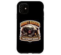 Custodia per iPhone 11 Honey Badger The Ultimate Badass Cool Animal Lover Citazione Fan