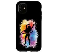 Custodia per iPhone 11 Hoop Girl Hoop Dancer Hooping Hoop Amanti Acquerello Hula