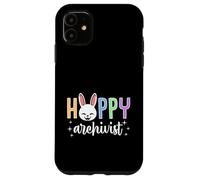 Custodia per iPhone 11 Hoppy Archivist Happy Easter Bunny Grafica