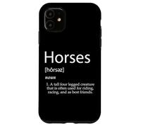 Custodia per iPhone 11 Horse Definition - Kit da equitazione per migliore amico a quattro zampe