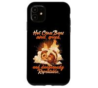 Custodia per iPhone 11 Hot Cross Buns Sweet Spiced and Dangerously Repeatable