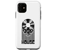 Custodia per iPhone 11 House Music DJ Vinile Record Music Lover Equalizzatore Skull LP