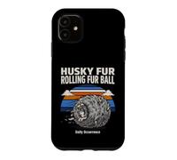 Custodia per iPhone 11 Husky Fur Rolling Fur Palla