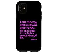Custodia per iPhone 11 I Am The Way Verth Life John Scrittura Bibbia Verso Dio Pregare