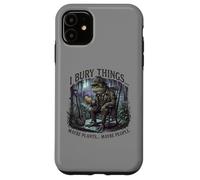 Custodia per iPhone 11 I Bury Things Frog Gardener Dark Humor Shovel