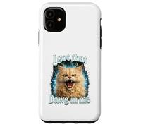 Custodia per iPhone 11 I Got That Dawg In Me Cat Shirt Funny Angry Tabby Maine Coon