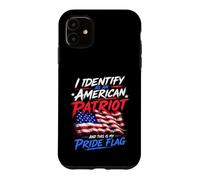 Custodia per iPhone 11 I Identify As An American Patriot And This Is My Pride Flag