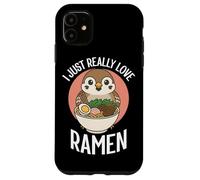 Custodia per iPhone 11 I Just Really Love Ramen Sparrow Noodles Bowl Cup Soup Japan