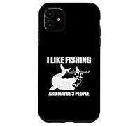 Custodia per iPhone 11 I Like Fish And Maybe 3 Persone Divertente Pesca Papà