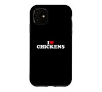 Custodia per iPhone 11 I Love Chickens