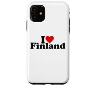 Custodia per iPhone 11 I LOVE HEART FINLANDIA
