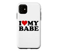 Custodia per iPhone 11 I LOVE HEART MY BABE BAE RAGAZZO RAGAZZO