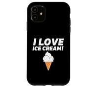 Custodia per iPhone 11 I Love Ice Cream Party Outfit Vanilla Soft Serve Gelato Cone