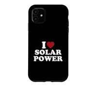 Custodia per iPhone 11 I Love Solar Power Energia rinnovabile Ambiente Ecologico
