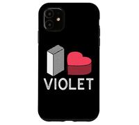 Custodia per iPhone 11 I Love Violet Nome Personalizzato Viola